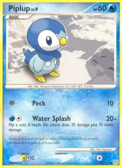 Carta Piplup da coleção Diamond & Pearl