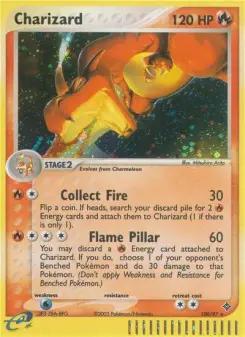 Carta Charizard da coleção Dragon