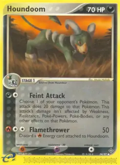 Carta Houndoom da coleção Dragon