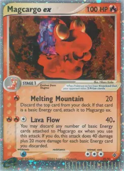 Carta Magcargo ex da coleção Dragon