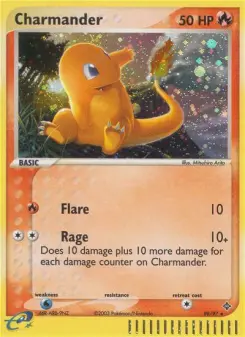 Carta Charmander da coleção Dragon