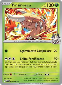 Carta Ethan's Pinsir da coleção Destined Rivals