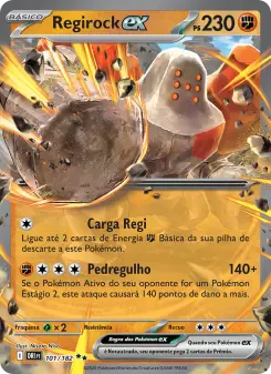 Carta Regirock ex da coleção Destined Rivals