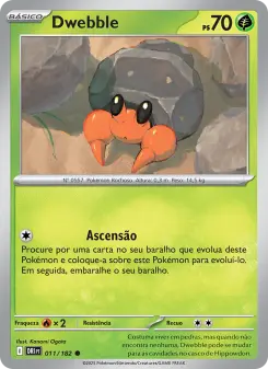 Carta Dwebble da coleção Destined Rivals