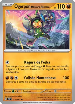 Carta Cornerstone Mask Ogerpon da coleção Destined Rivals