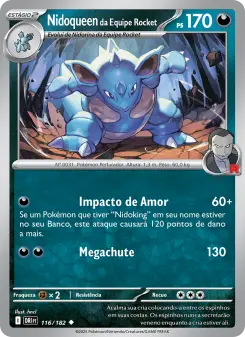 Carta Team Rocket's Nidoqueen da coleção Destined Rivals