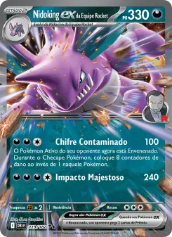 Carta Team Rocket's Nidoking ex da coleção Destined Rivals
