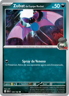 Carta Team Rocket's Zubat da coleção Destined Rivals