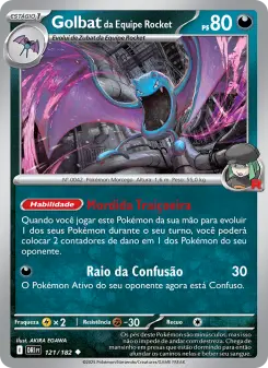 Carta Team Rocket's Golbat da coleção Destined Rivals
