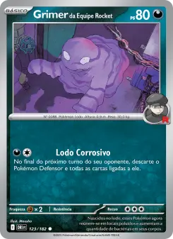 Carta Team Rocket's Grimer da coleção Destined Rivals