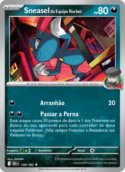 Carta Team Rocket's Sneasel
