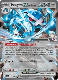 Carta Steven's Metagross ex da coleção Destined Rivals