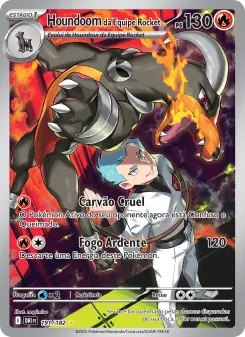 Carta Team Rocket's Houndoom da coleção Destined Rivals