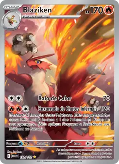 Carta Blaziken da coleção Destined Rivals