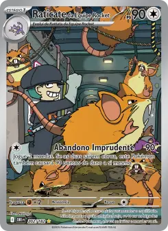 Carta Team Rocket's Raticate da coleção Destined Rivals