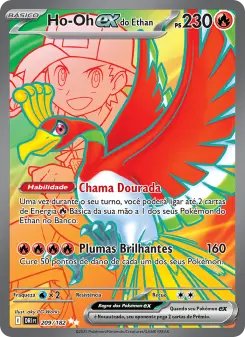 Carta Ethan's Ho-Oh ex da coleção Destined Rivals