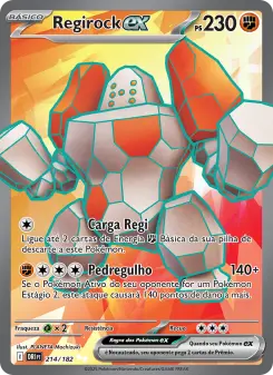 Carta Regirock ex da coleção Destined Rivals
