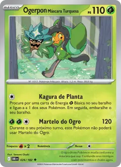 Carta Teal Mask Ogerpon da coleção Destined Rivals