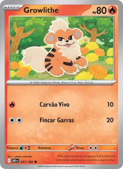 Carta Growlithe da coleção Destined Rivals
