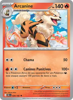 Carta Arcanine da coleção Destined Rivals