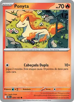 Carta Ponyta da coleção Destined Rivals