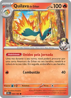 Carta Ethan's Quilava da coleção Destined Rivals