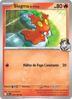 Carta Ethan's Slugma da coleção Destined Rivals