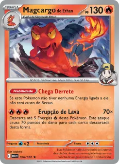 Carta Ethan's Magcargo da coleção Destined Rivals