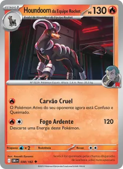 Carta Team Rocket's Houndoom da coleção Destined Rivals