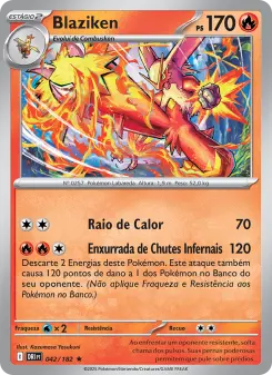 Carta Blaziken da coleção Destined Rivals