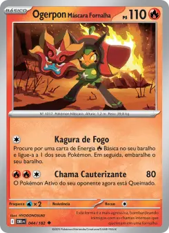 Carta Hearthflame Mask Ogerpon da coleção Destined Rivals