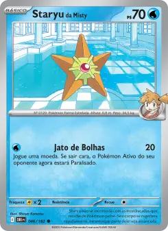 Carta Misty's Staryu da coleção Destined Rivals