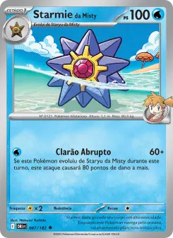 Carta Misty's Starmie da coleção Destined Rivals