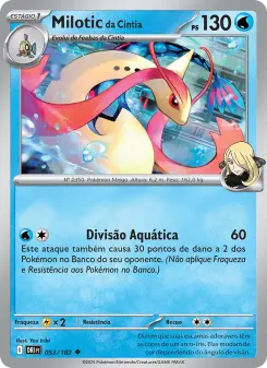 Carta Cynthia's Milotic da coleção Destined Rivals