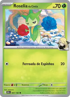 Carta Cynthia's Roselia da coleção Destined Rivals