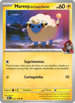 Carta Team Rocket's Mareep da coleção Destined Rivals