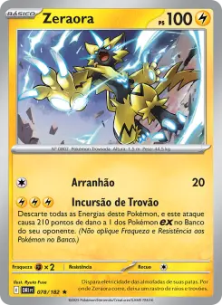 Carta Zeraora da coleção Destined Rivals