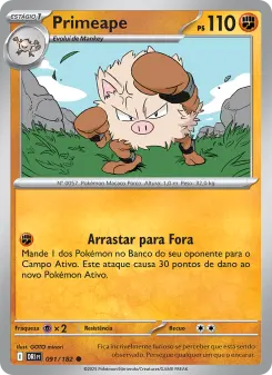 Carta Primeape da coleção Destined Rivals