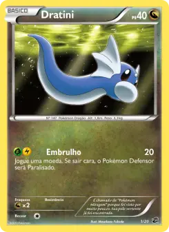 Carta Dratini da coleção Dragon Vault