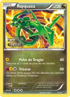 Carta Rayquaza da coleção Dragon Vault