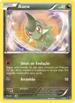 Carta Axew da coleção Dragon Vault
