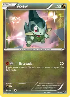 Carta Axew da coleção Dragon Vault