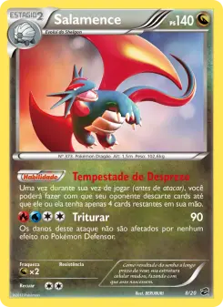 Carta Salamence da coleção Dragon Vault