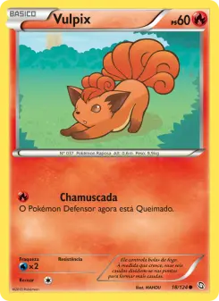 Carta Vulpix da coleção Dragons Exalted