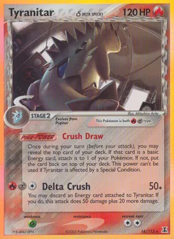 Carta Tyranitar δ