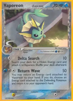 Carta Vaporeon δ