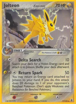 Carta Jolteon δ da coleção Delta Species
