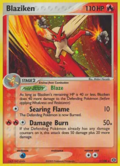 Carta Blaziken da coleção Emerald