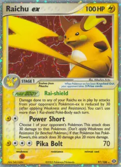 Carta Raichu ex da coleção Emerald