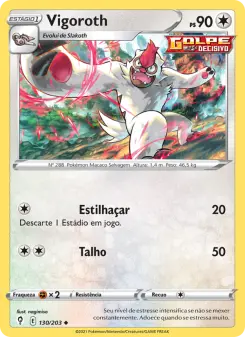 Carta Vigoroth da coleção Evolving Skies